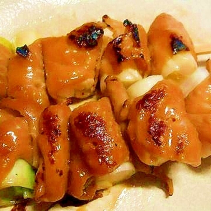 鳥皮ねぎ焼き鳥（焼き鳥リメイクレシピ）